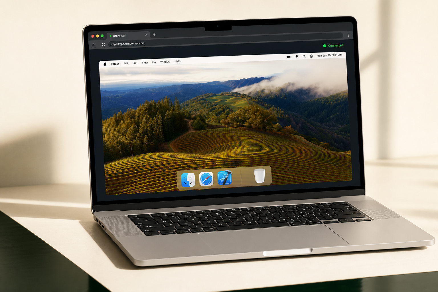 Full macOS desktop in your laptop browser